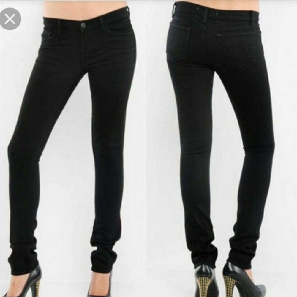 J BRAND Womens Black Low Rise Pencil Leg Jeans Size 27 Jett